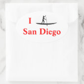 Ik Stand-Up Paddle Board San Diego Sticker (Tas)
