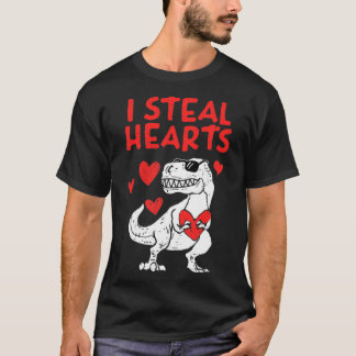 Ik Steal Hearts Tre Dino Valentijnsdag Toddler Kin T-shirt