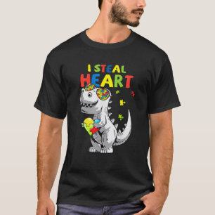 Ik Steal Hearts Trex Dinosaur Autism Awareness Tod T-shirt