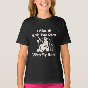 Ik steek anti-vaxxers neer met mijn hoorn t-shirt