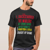 IK STEEK TERUG.. Basic donker T-shirt (Voorkant)