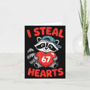Ik steel 67 harten Grappige 67 Valentijn Wasbeer M Kaart