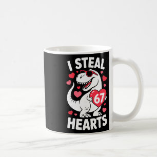 Ik steel 67 harten Grappige 67 Valentijnsdag Dinos Koffiemok