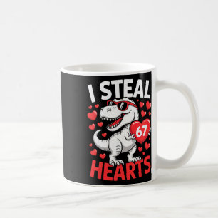 Ik steel 67 harten Grappige 67 Valentijnsdag Dinos Koffiemok