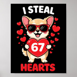 Ik steel 67 harten Grappige Chihuahua Valentijnsde Poster
