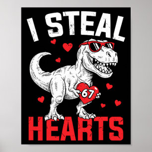 Ik steel 67 harten Grappige zes zeven Valentijn Di Poster