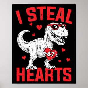 Ik steel 67 harten Grappige zes zeven Valentijn Di Poster