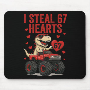 Ik steel 67 harten T-rex Dino Truck Zes Zeven Vale Muismat