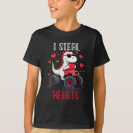 Ik steel de Valentijnsdag van Hearts Dinosaur Truc T-shirt
