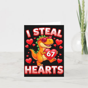 Ik steel harten 67 Trex Kids Valentijnen Meme Six  Kaart