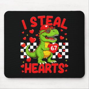 Ik steel harten 67 Valentijnsdag 67 Dinosaur T-rex Muismat