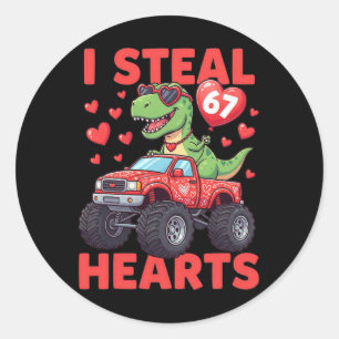 Ik steel harten 67 Valentijnsdag 67 Meme 6 7 T-re Ronde Sticker