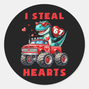 Ik steel harten 67 Valentijnsdag 67 Meme 6 7 T-re Ronde Sticker