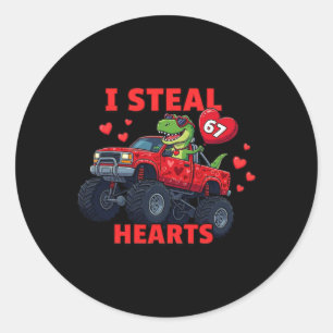 Ik steel harten 67 Valentijnsdag 67 Meme 6 7 T-re Ronde Sticker