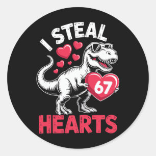 Ik steel harten 67 Valentijnsdag 67 Meme 6 7 T-re Ronde Sticker