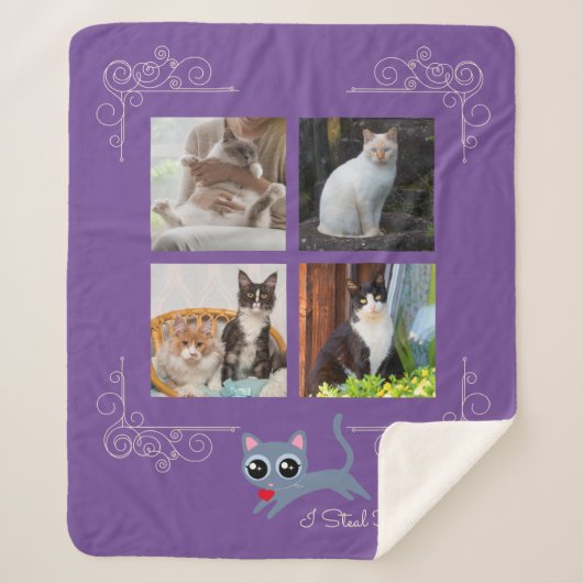 Ik steel harten aangepaste foto sherpa deken (Voorkant)