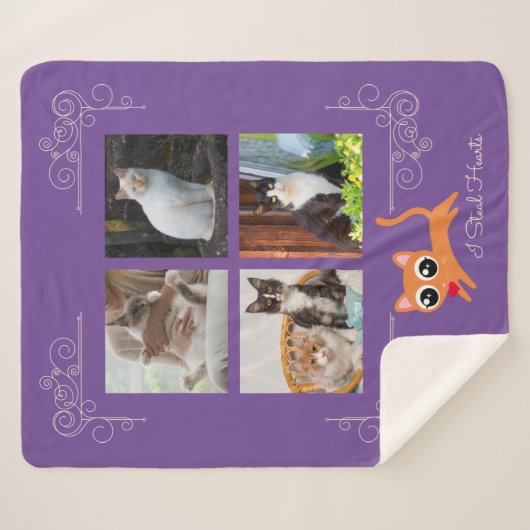 Ik steel harten aangepaste foto sherpa deken (Voorkant (horizontaal))