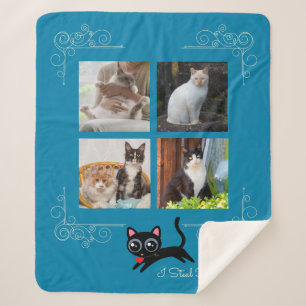 Ik steel harten aangepaste foto sherpa deken