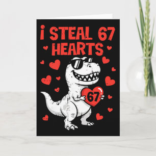 Ik steel harten Dino Boys Dinosaur Valentines 67 T Kaart