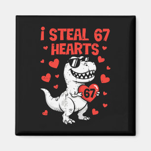 Ik steel harten Dino Boys Dinosaur Valentines 67 T Magneet