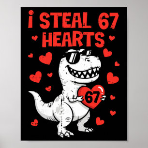 Ik steel harten Dino Boys Dinosaur Valentines 67 T Poster