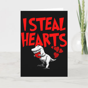 Ik steel harten Dino T-rex Valentijnsdag Kinderen Kaart