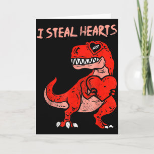 Ik steel harten Dinosaur Trex Dino Liefde Valentij Kaart