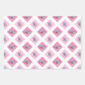 Ik steel harten, dinosaurus in transgender vlag kl inpakpapier vel (Voorkant 3)