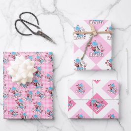 Ik steel harten, dinosaurus in transgender vlag kl inpakpapier vel