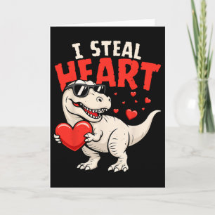 Ik steel harten Dinosaurus Valentijnskaarten voor  Kaart
