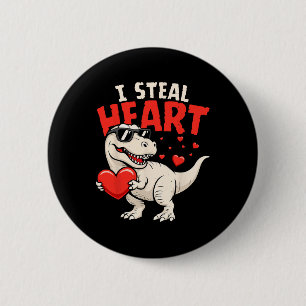 Ik steel harten Dinosaurus Valentijnskaarten voor  Ronde Button 5,7 Cm