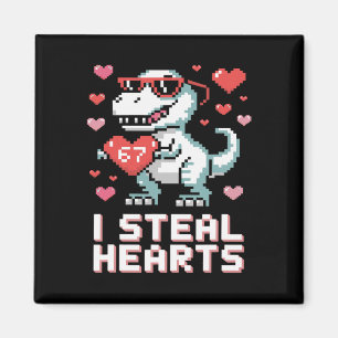 Ik steel harten Grappige T Rex Dinosaurus Valentij Magneet