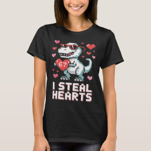 Ik steel harten Grappige T Rex Dinosaurus Valentij T-shirt