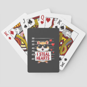 Ik steel harten Hamsterliefhebber Valentijnsdag Pokerkaarten
