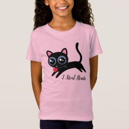 Ik steel harten schattig Kat T-shirt