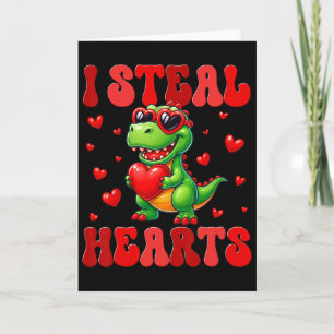 Ik steel harten Schattige dinosaurus hart Valentij Kaart