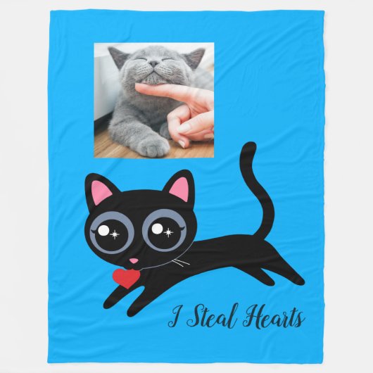 Ik steel harten Schattigee Kitty Cat foto Fleece Deken (Voorkant)