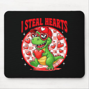 Ik steel harten T-rex Dino Door Jongen Valentijns Muismat