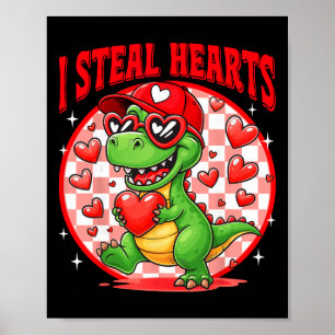 Ik steel harten T-rex Dino Door Jongen Valentijns  Poster