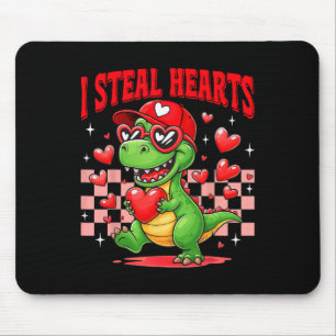 Ik steel harten T-rex Dino Door Jongen Valentijnsk Muismat
