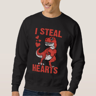 Ik steel harten T-Rex Dino Valentine Dinosaur Boy Trui