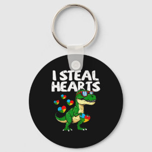 Ik steel harten T-rex puzzel Autisme bewustzijn Di Sleutelhanger