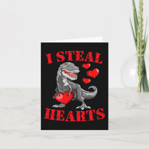Ik steel harten t rex Valentijnsdag fun boys meisj Kaart