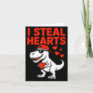 Ik steel harten Trex Dino Baby Jongen Valentijns P Kaart