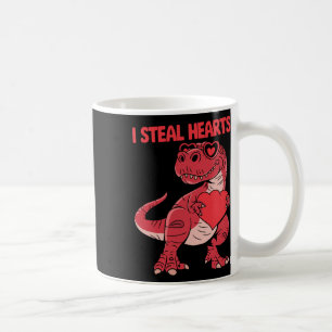 Ik steel harten Trex Dinosaur Gles Valentijnsdag B Koffiemok