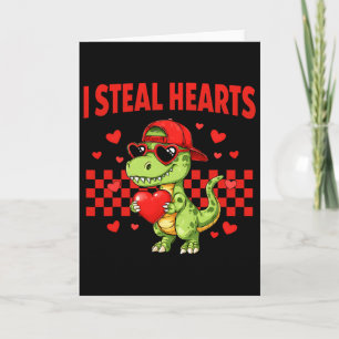 Ik steel harten Valentijnsdag Dinosaur Cute Love M Kaart