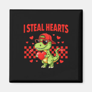 Ik steel harten Valentijnsdag Dinosaur Cute Love M Magneet
