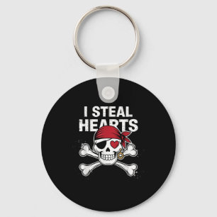 Ik steel harten Valentijnsdag Pirate Funny Valenti Sleutelhanger