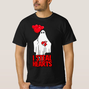 Ik steel harten Valentijnsdag spook snoep hart T-shirt
