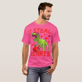 Ik steel harten Valentijnsdag T Rex dinosaurus Shi T-shirt (Voorkant volledig)